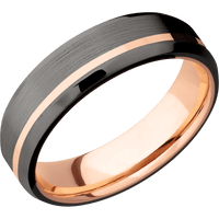 Tantalum Noir + Satin , Satin Finish + 14K Rose Gold