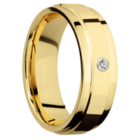 14K Yellow Gold + Polish , Polish Finish