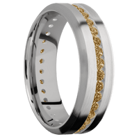 14K White Gold + Satin , Satin Finish