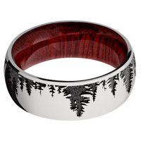 Titanium + Polish Finish + Blood Wood