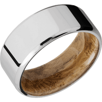 18K White Gold + Polish , Polish Finish + Whiskey Barrel