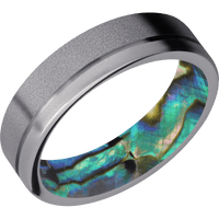 Tantalum + Sand , Bead Finish + Abalone