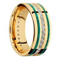 18K Yellow Gold + Polish Finish