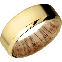 18K Yellow Gold + Anglesatin , Polish Finish + Natural Oak
