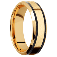 18K Yellow Gold + Hammer , Polish Finish