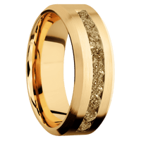 14K Yellow Gold + Satin , Satin Finish