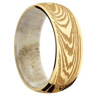 10K Yellow Gold + Polish Finish + Antler