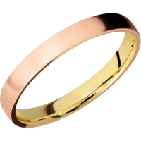 14K Rose Gold + Anglesatin Finish + 14K Yellow Gold