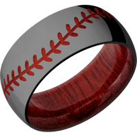 Zirconium + Polish Finish + Blood Wood