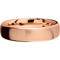 14K Rose Gold + Bead , Polish Finish