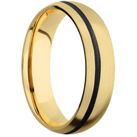 14K Yellow Gold + Satin , Satin Finish