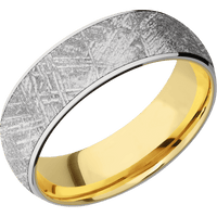 14K White Gold + Polish Finish + 10K Yellow Gold
