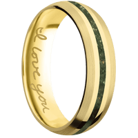 14K Yellow Gold + Satin Finish
