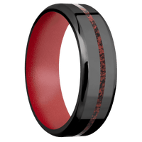 Zirconium + Polish , Polish Finish + Habanero Red