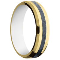 14K Yellow Gold + Polish , Polish Finish + White