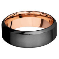 Zirconium + Anglesatin , Polish Finish + 14K Rose Gold