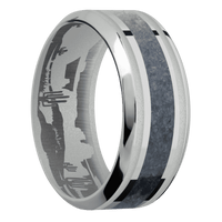 Titanium + Polish , Polish Finish + Crushed Silver
