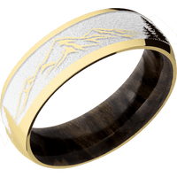 14K Yellow Gold + Polish Finish + Ziricote