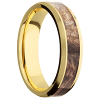 14K Yellow Gold + Polish , Satin Finish