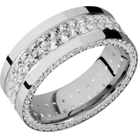 14K White Gold + Polish Finish