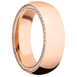 14K Rose Gold + Polish Finish