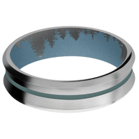 Titanium + Satin , Bead Finish + Polar Blue