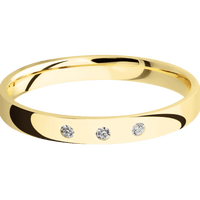 14K Yellow Gold + Polish Finish