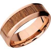 14K Rose Gold + Satin , Satin Finish