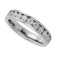 Platinum band with 11 Round Diamond having TCW-.77