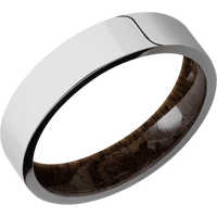 14K White Gold + Polish Finish + Walnut