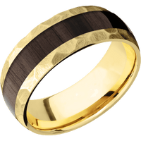 14K Yellow Gold + Rock Finish