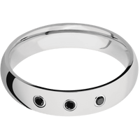 14K White Gold + Polish Finish