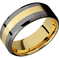Tantalum Noir + Polish , Polish Finish + 18K Yellow Gold