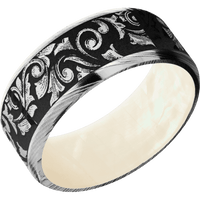 Damascus + Polish Finish + Freshwater Mother of Pearl