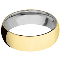 14K Yellow Gold + Polish Finish + Titanium