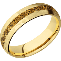 14K Yellow Gold + Hammer Finish