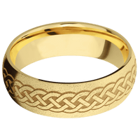 14K Yellow Gold + Stone Finish