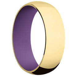 10K Yellow Gold + Polish Finish + Wild Purple