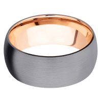 Tantalum + Satin Finish + 14K Rose Gold