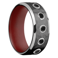 Zirconium + Hammer , Satin Finish + Crimson