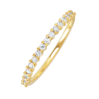 14K Yellow Gold band with 18 Round Lab Grown Diamond having TCW-.27