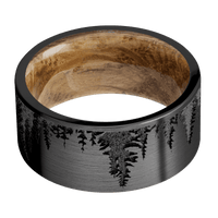 Zirconium + Satin Finish + Whiskey Barrel