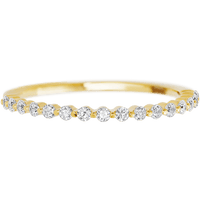 14K Yellow Gold band with 15 Round Lab Grown Diamond having TCW-.22