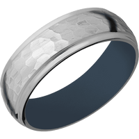 Titanium + Hammer , Polish Finish + Navy Blue