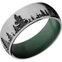 Titanium + Satin Finish + Eastern Green