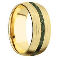 10K Yellow Gold + Treebarkh Finish