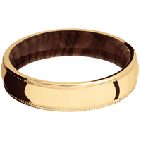 14K Yellow Gold + Polish Finish + Sequoia