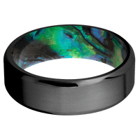 Zirconium + Bead , Polish Finish + Abalone