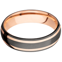 Tantalum Noir + Satin Finish + 10K Rose Gold