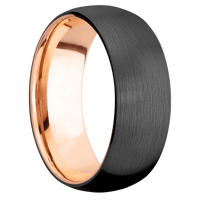 Zirconium + Satin Finish + 14K Rose Gold